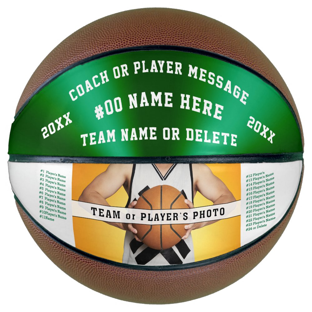 Discover Photo Personalized Basketball for Coach or Players