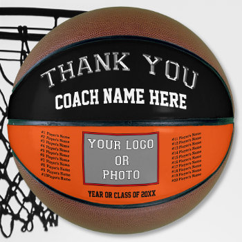 Photo  Personalized Basketball For Coach  Players by LittleLindaPinda at Zazzle