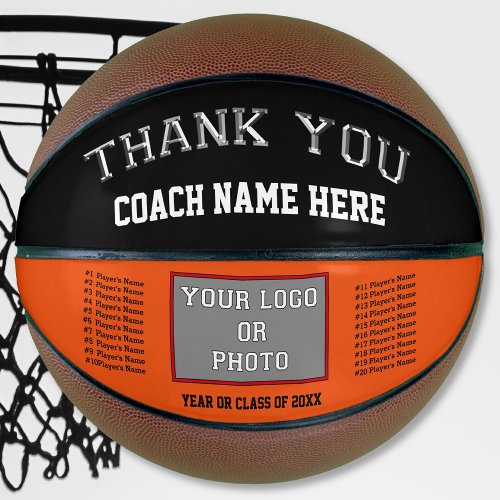 Photo Personalized Basketball for Coach Players