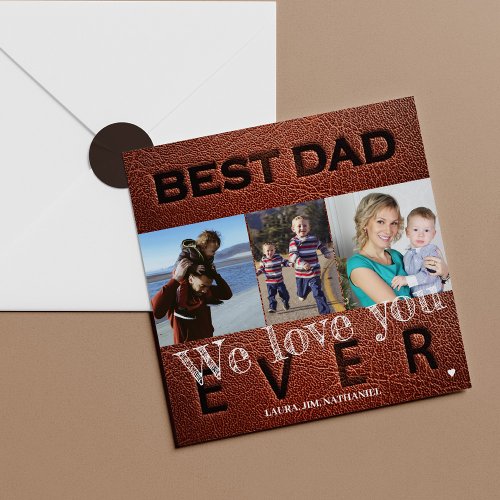 Photo personalized best dad ever Fathers Day Card