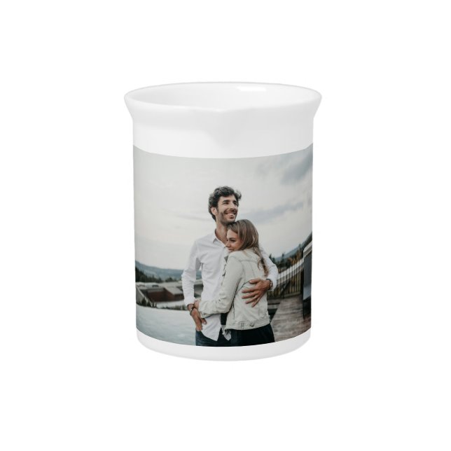 Photo Personalized Beverage Pitcher (Front)