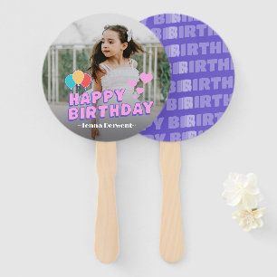 Photo Personalized Birthday Hand Fan