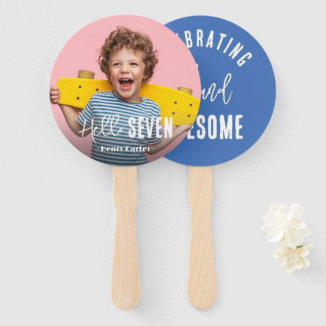Photo Personalized Birthday Hand Fan (Front and Back)