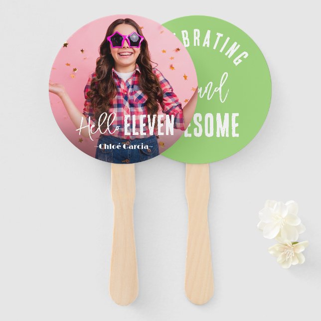 Photo Personalized Birthday Hand Fan (Front and Back)
