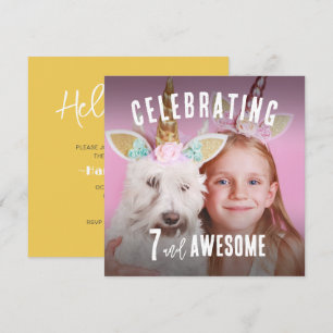 Photo Personalized Birthday Invitation