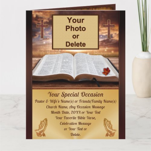Photo Personalized Cards for Pastors Friends