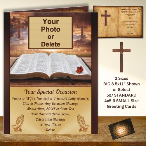 Photo Personalized Cards for Pastors Friends