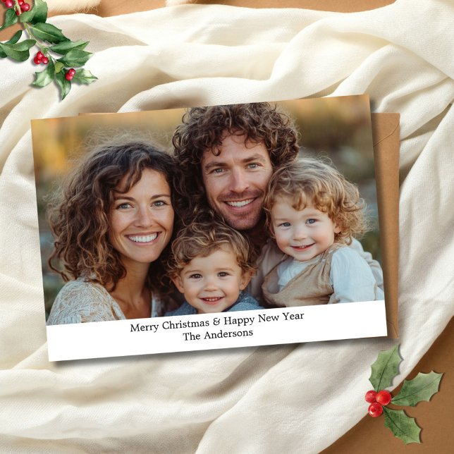 Photo Personalized Christmas Card (Family Photo Christmas Card Personalize it with your own text and photo.)