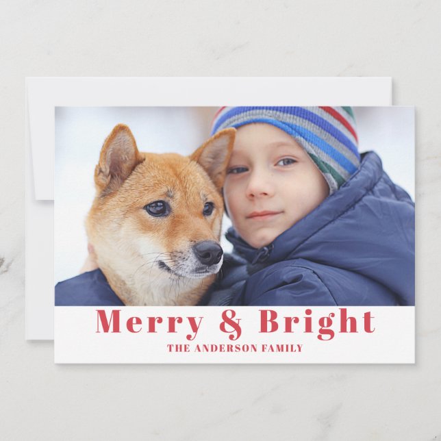 Photo Personalized Christmas Holiday Card (Front)