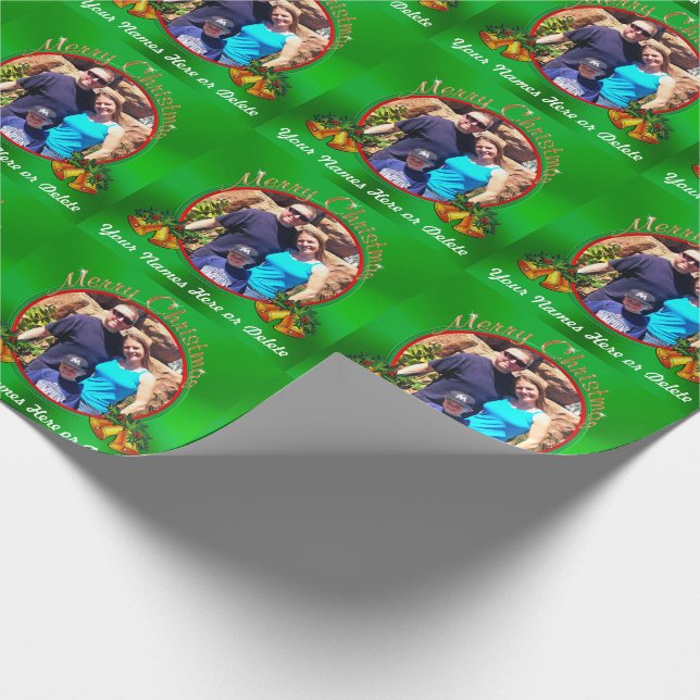 PHOTO Personalized Christmas Wrapping Paper (Corner)