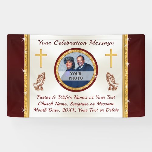 Photo Personalized Church Banners for Walls