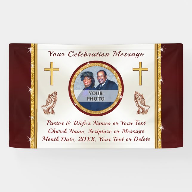 Photo Personalized, Church Banners for Walls (Horizontal)