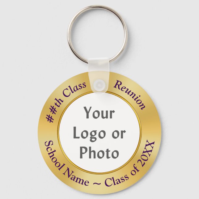 Photo Personalized, Class Reunion Party Favors, Keychain (Front)