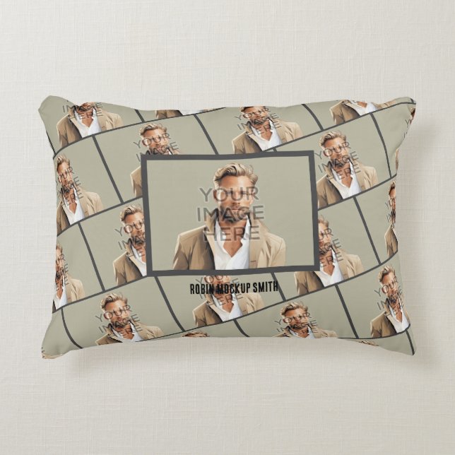 Photo Personalized Custom Throw Pillow (Front)