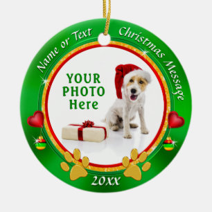 Photo, Personalized Dog Christmas Tree Ornaments