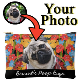 Photo Personalized Dog Mom with Photo          Accessory Pouch