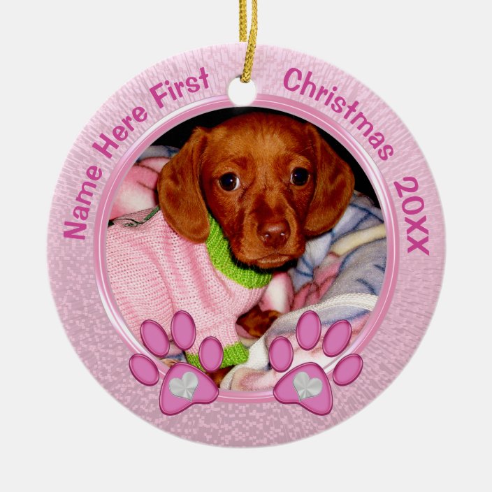 Photo Personalized Dogs First Christmas Ornament