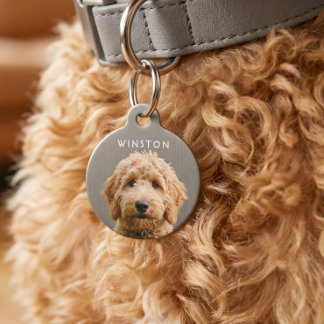 Photo Personalized Dogs Name - READ DESCRIPTION Pet ID Tag