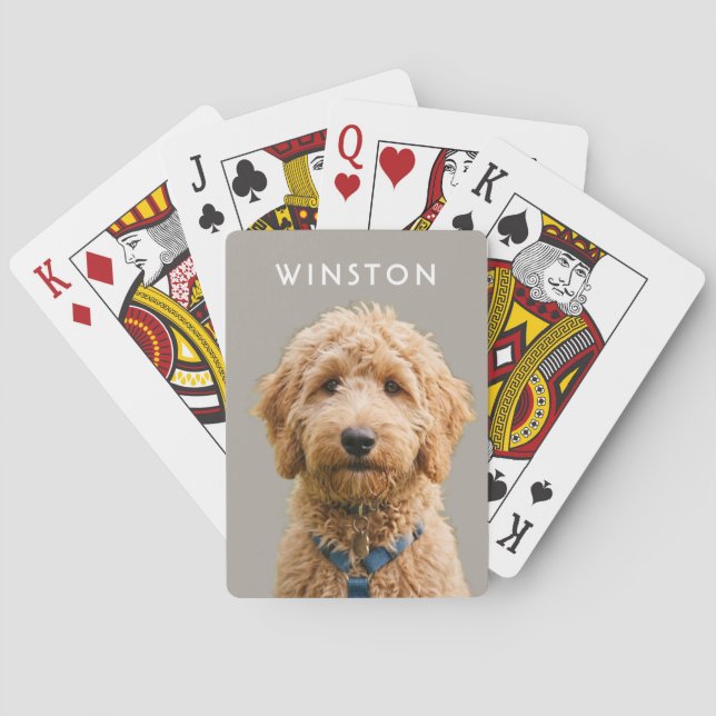 Photo Personalized Dogs Name - READ DESCRIPTION Poker Cards (Back)