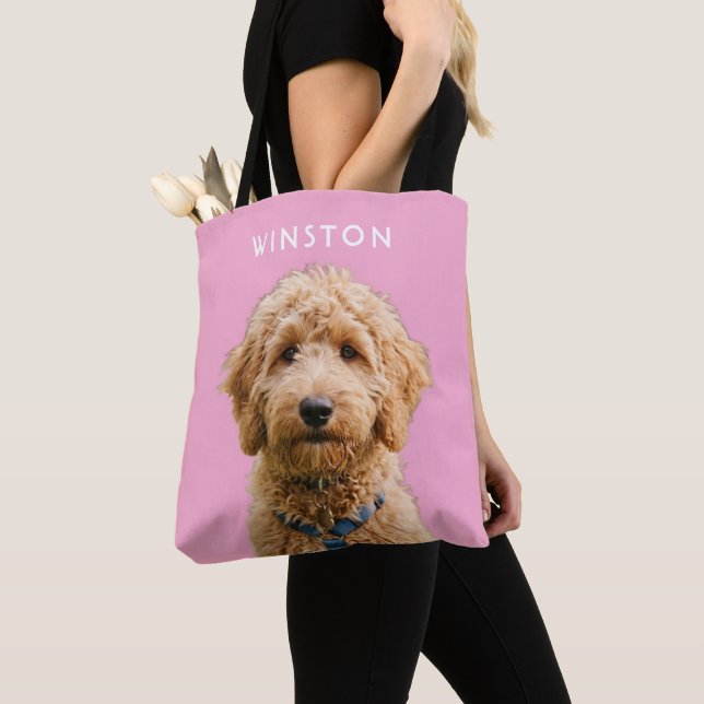 Photo Personalized Dogs Name - READ DESCRIPTION Tote Bag (Close Up)
