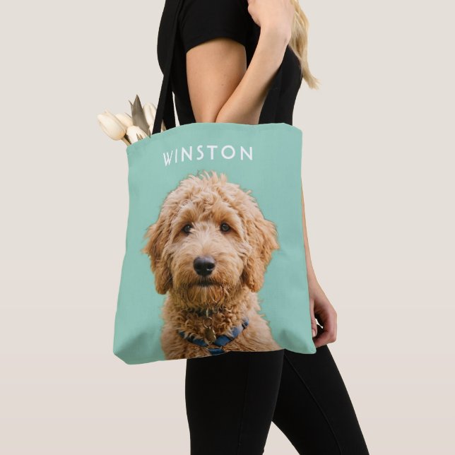 Photo Personalized Dogs Name - READ DESCRIPTION Tote Bag (Close Up)