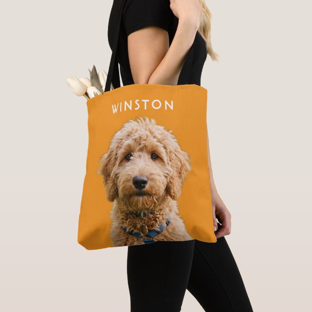 Photo Personalized Dogs Name - READ DESCRIPTION Tote Bag (Close Up)