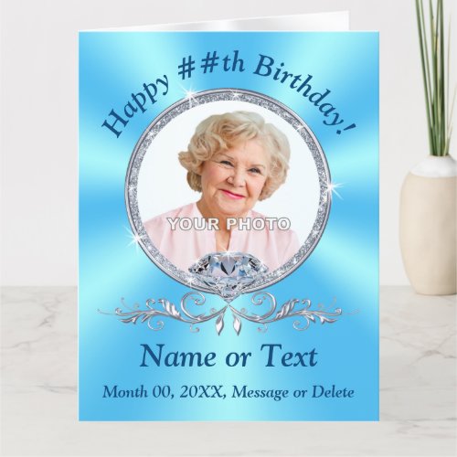 Photo Personalized, Elegant Birthday Cards for Her