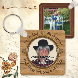 Photo Personalized Funeral Favors. Cheap Memorial Keychain