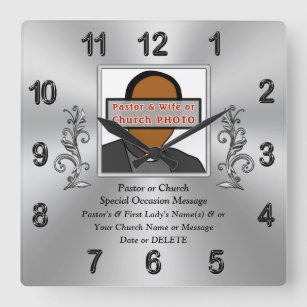Photo Personalized Gift for Pastor and Wife, CLOCK