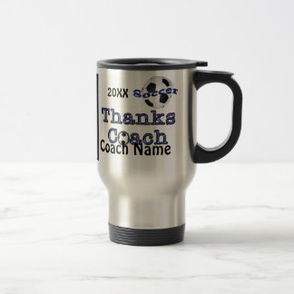 PHOTO Personalized Gift Ideas for Coaches  Soccer Travel Mug