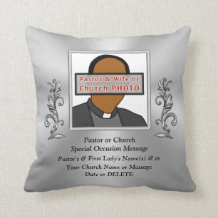 Photo Personalized, Gift Ideas for Pastor and Wife Throw Pillow