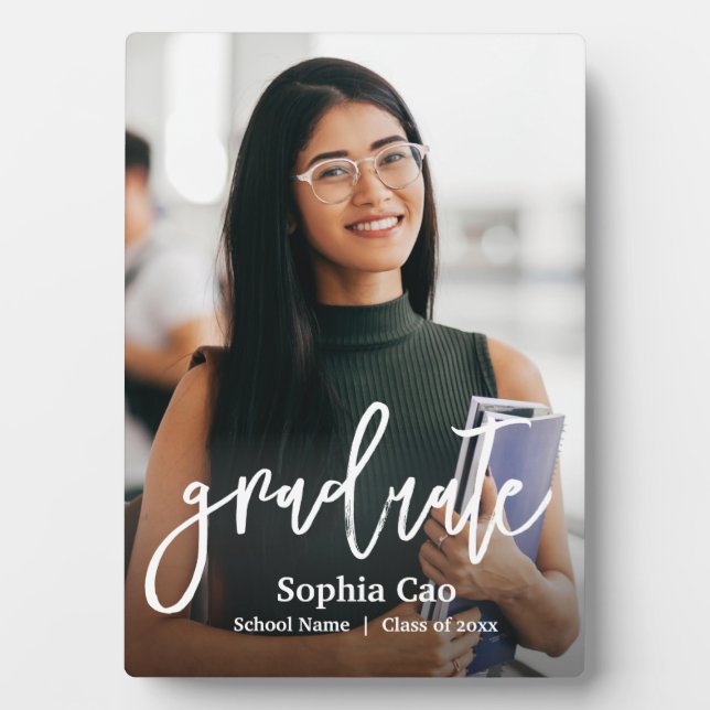 Photo Personalized Graduate Plaque (Front)