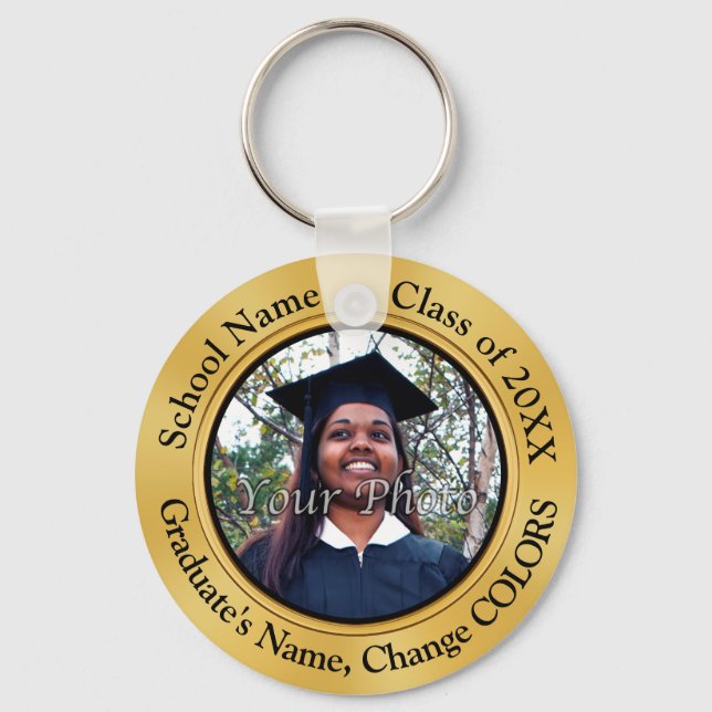 Photo Personalized Graduation Favors CHEAP Keychain (Front)
