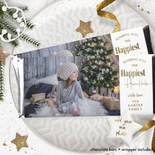 Photo, Personalized Happiest Hanukkah Chocolate Hershey Bar Favors