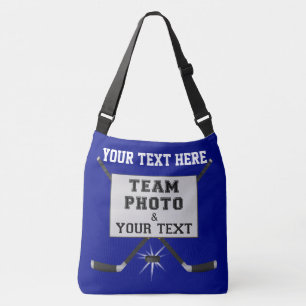 PHOTO Personalized Hockey Gifts for Coaches or Mom Crossbody Bag