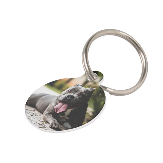 Photo Personalized in Memorial Pet ID Tag (Side)