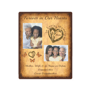Photo Personalized In Memory of Grandma Gifts Metal Print