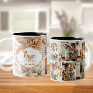 Photo Personalized Mum Queen of the Kitchen Two-Tone Coffee Mug