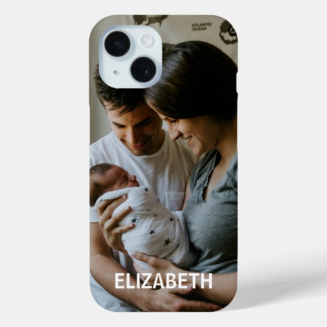 Photo Personalized Name Custom Case-Mate iPhone Ca Case (Back)