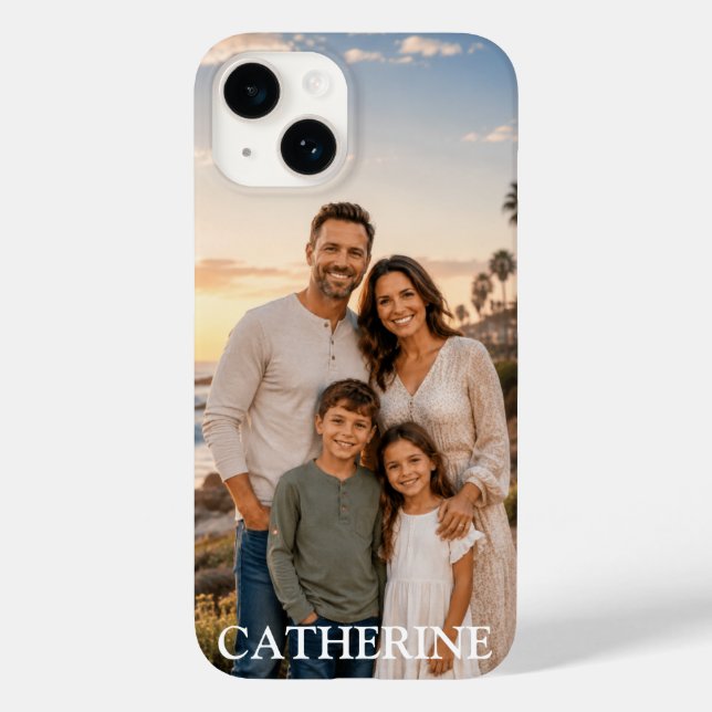 Photo Personalized Name Custom Case-Mate iPhone Case (Back)