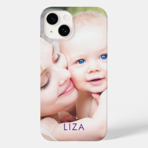 Photo Personalized Name Custom Simplistic Modern Case-Mate iPhone 14 Case