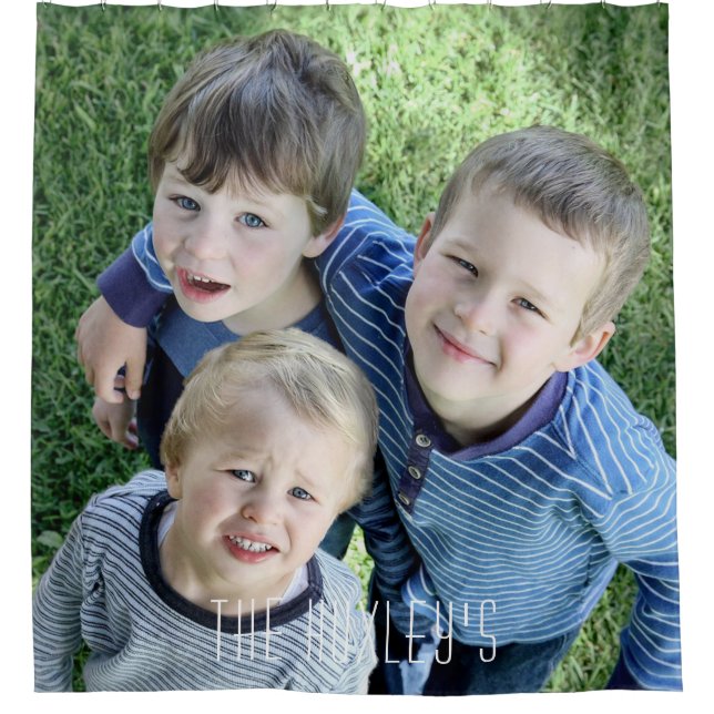 Photo Personalized Shower Curtain (Front)