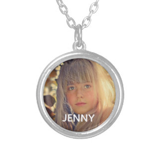 Photo personalized  silver plated necklace