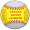 Photo Personalized Softball, All Player's Names