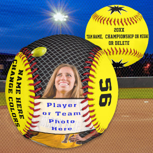 Photo Personalized Softball Gift Ideas for Seniors