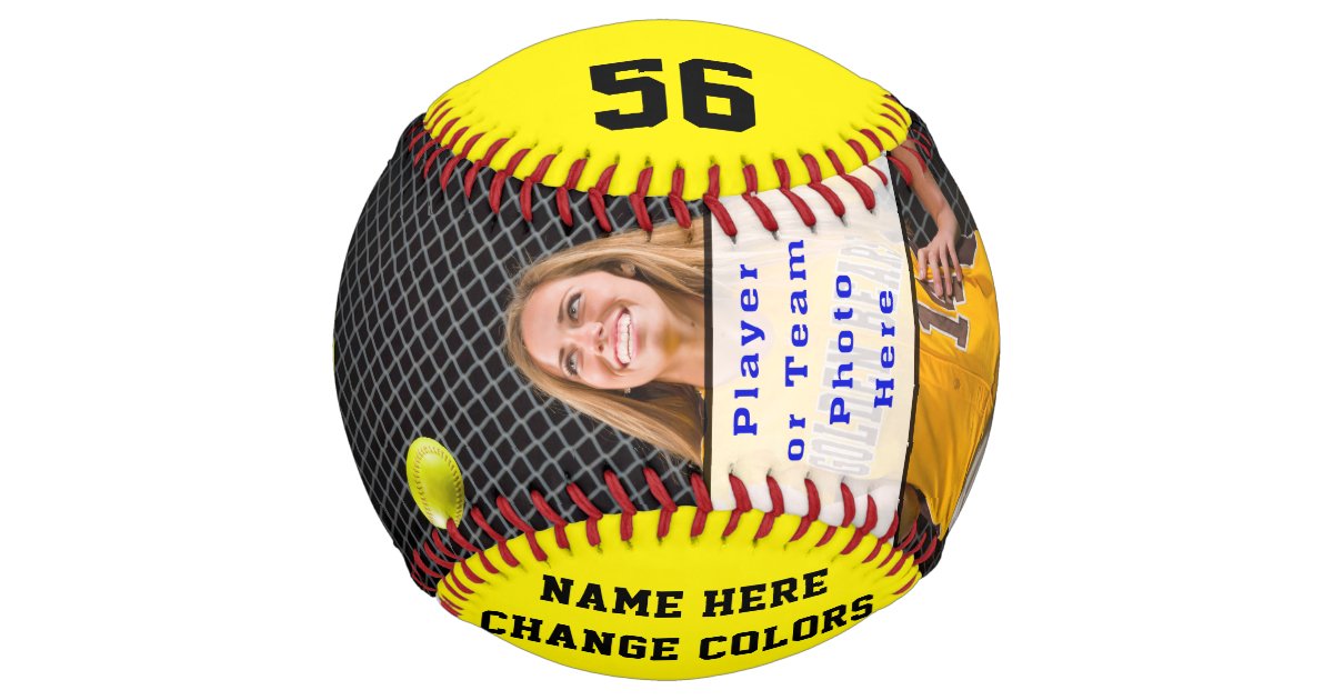 Photo Personalized Softball Gift Ideas for Seniors | Zazzle.com