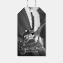 Photo Personalized Thank You Wedding Gift Tag