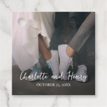 Photo Personalized Thank You Wedding Gift Tag