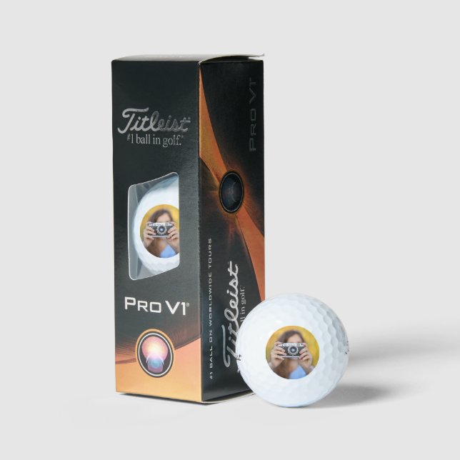 Photo Personalized  Titleist Pro V1 Golf Balls (Packaging)