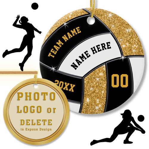 PHOTO Personalized Volleyball Christmas Ornament